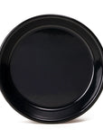 Plato hondo de peltre negro sin bordes