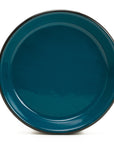Plato hondo de peltre prusia con borde negro