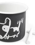 Taza pizarra negro mate de peltre