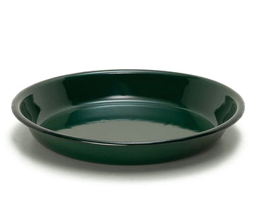 Plato hondo de peltre verde sin bordes