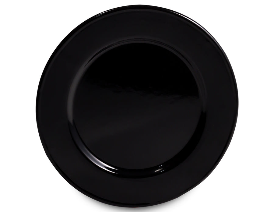 Plato trinche 24 cm de peltre negro sin bordes