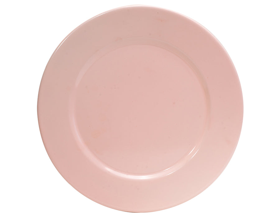 Plato trinche 27 cm de peltre rosa sin bordes