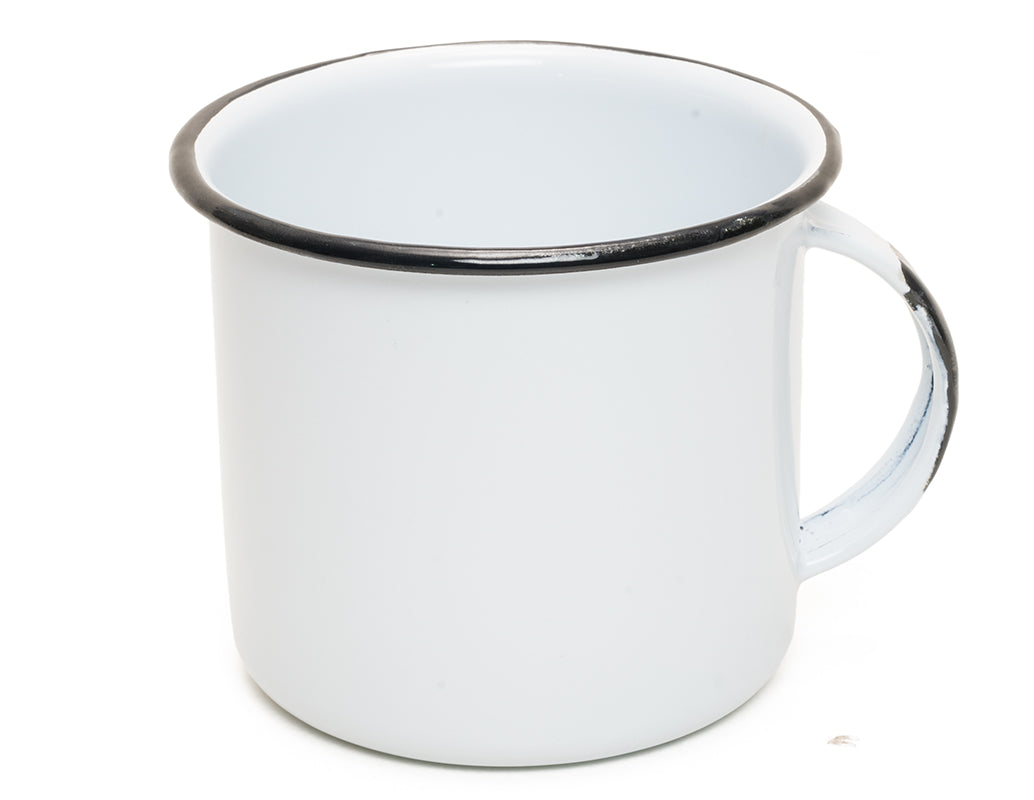 Pocillo blanco de peltre