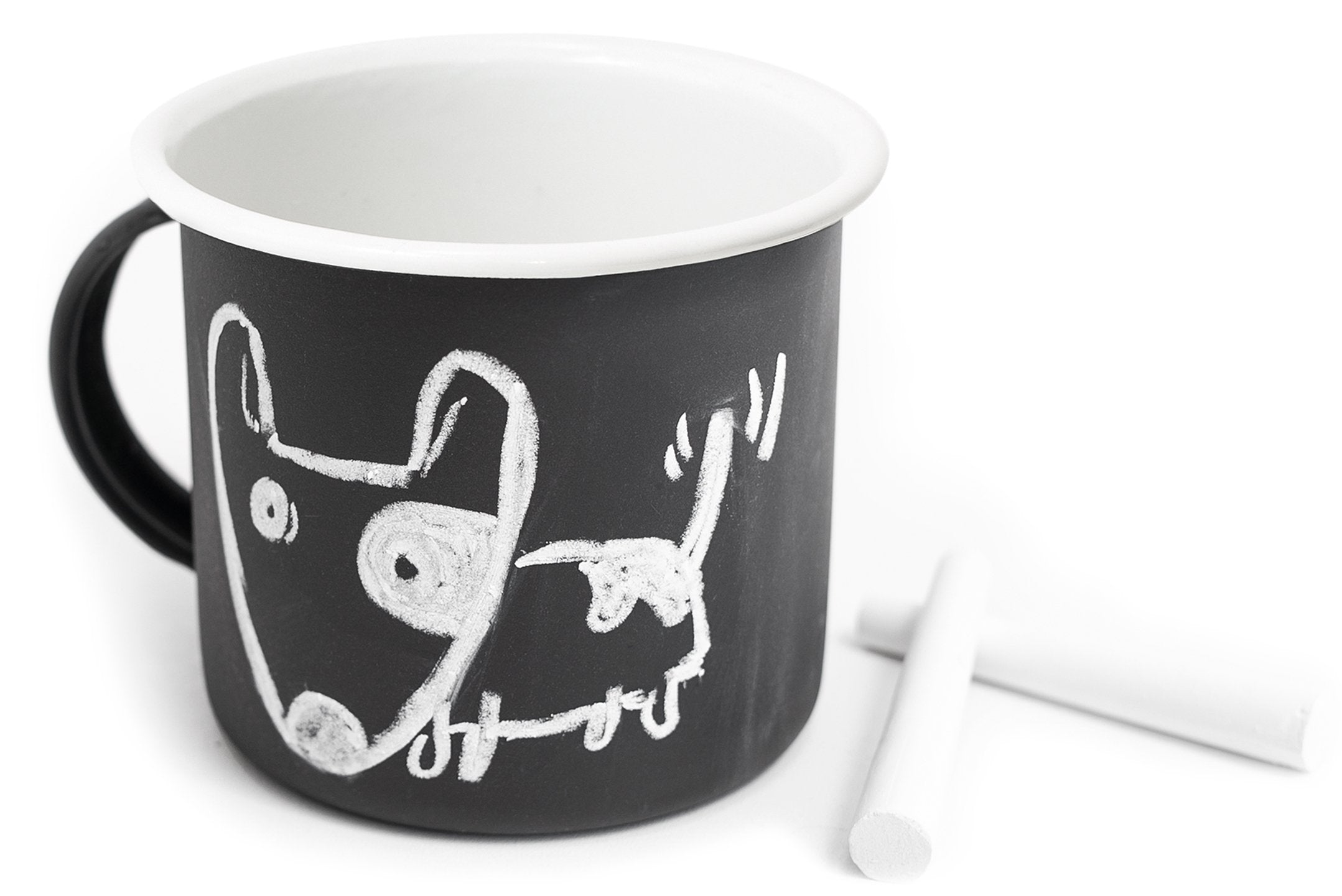 Taza pizarra negro mate de peltre