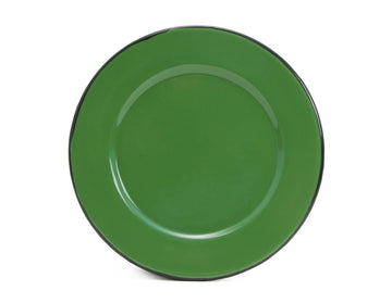 Plato trinche 24 cm de peltre nopal con borde negro