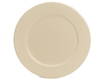 Plato trinche 27 cm de peltre crema sin bordes