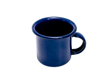 Taza para expreso azul monocromática de peltre