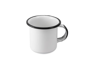 Taza para expreso blanca de peltre