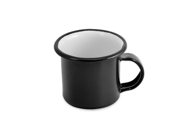 Taza para expreso negra interior blanco de peltre