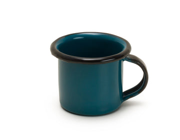 Taza para expreso de peltre prusia con borde negro