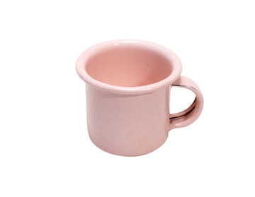 Taza para expreso rosa de peltre sin borde