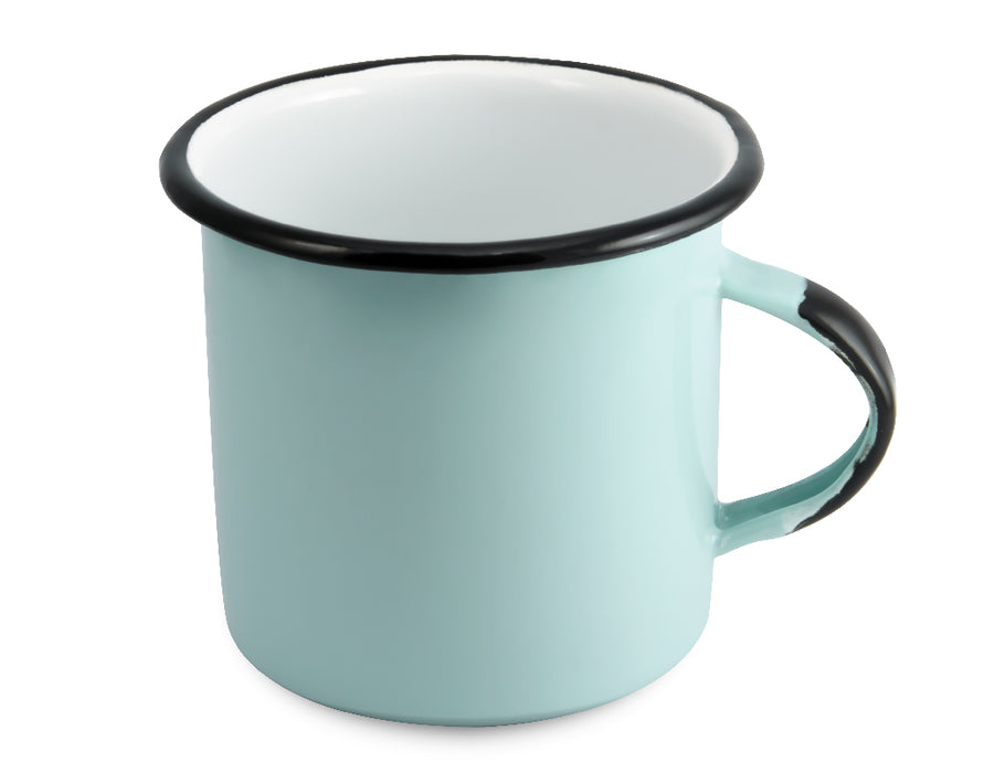 Taza de mesa menta interior blanco de peltre