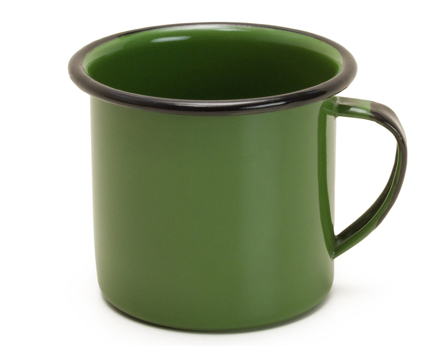 Taza de mesa de peltre nopal con borde negro