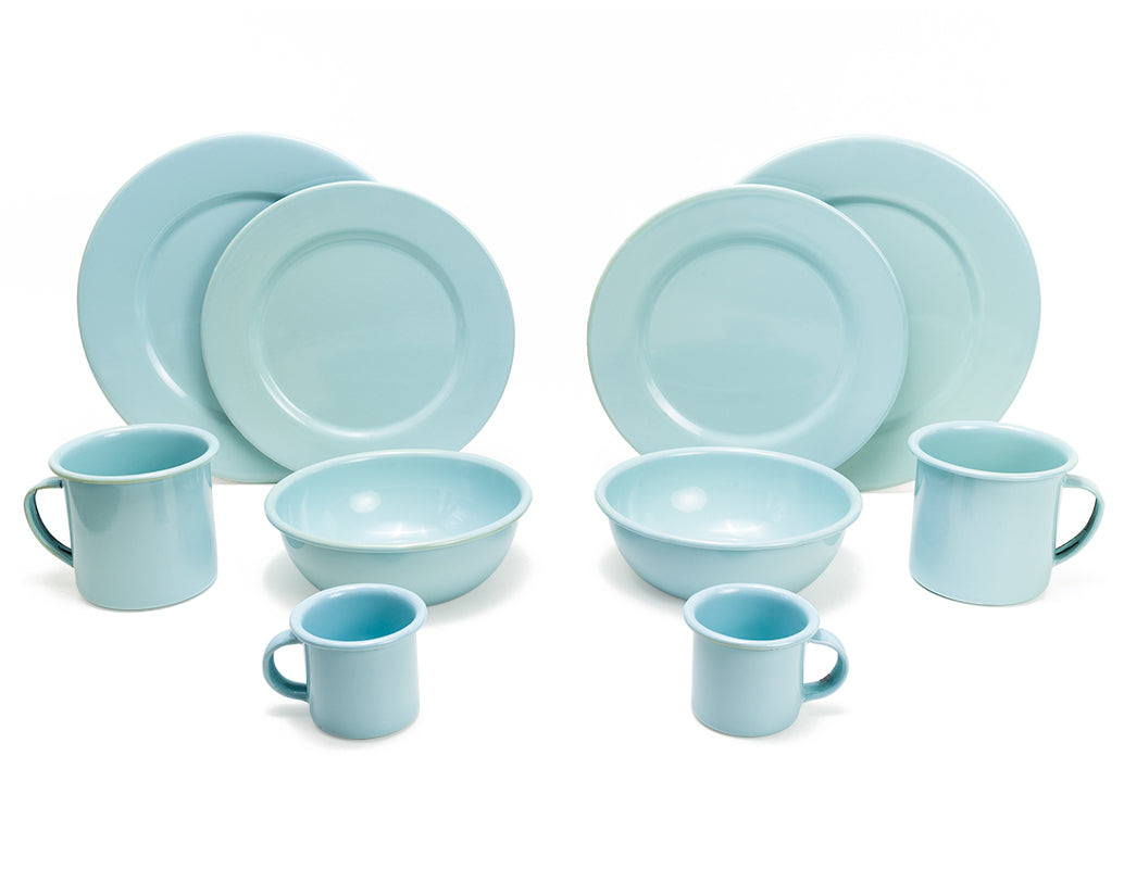 Media vajilla menta monocromática de peltre